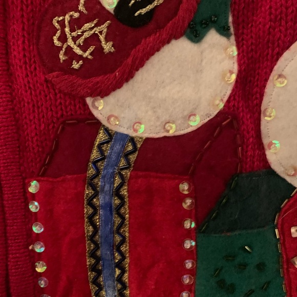 Vintage Heirloom Collectibles Christmas “Ugly”  Sweater Full Zip XL - Picture 7 of 11